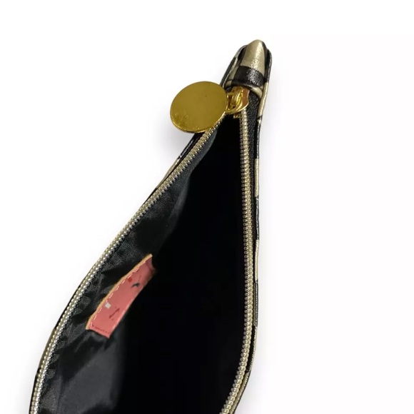 💎 3/$12 Ipsy Black & Gold Geometric Print Glam Bag - 5 x 7” NEW - Picture 3 of 3